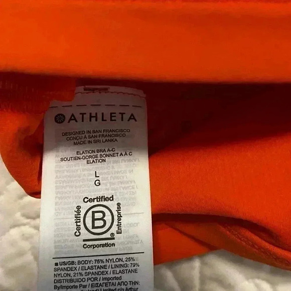 Athleta Orange Sport Bra - Picture 3 of 5
